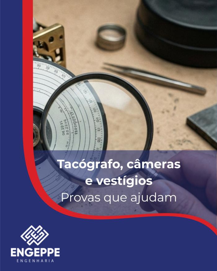 Tacógrafo, câmeras e vestígios